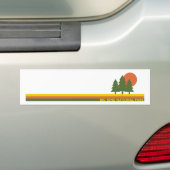 Big Bend National Park Pine Trees Sun Bumpersticker (Op auto)