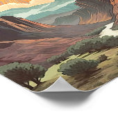 Big Bend National Park Poster Kunstprint, Retro Na (Hoek)