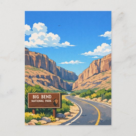 Big Bend National Park Reis Briefkaart (Voorkant)