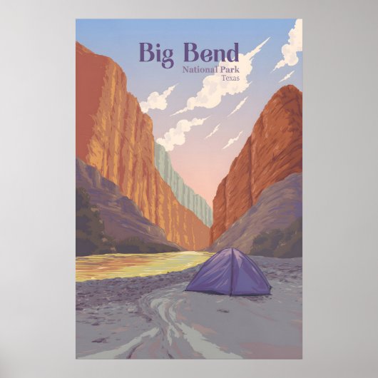 Big Bend National Park Reisposter Poster (Voorkant)