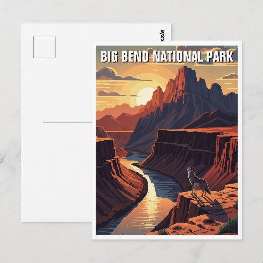 Big Bend National Park Reizen Briefkaart (Voorkant / Achterkant)