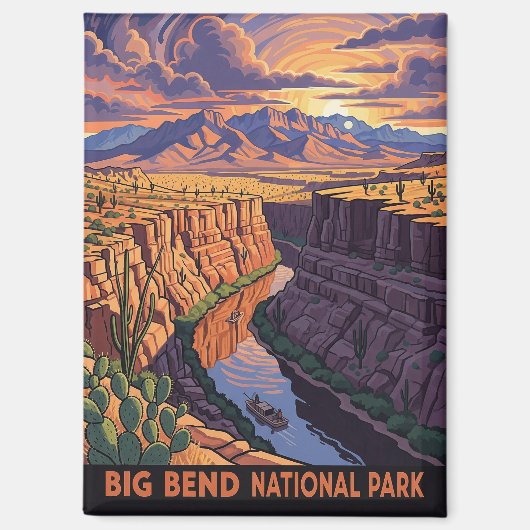 Big Bend National Park Reizen Magneet (Voorkant)