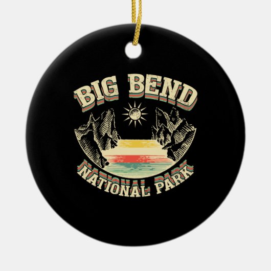Big Bend National Park Retro Keramisch Ornament (Voorkant)