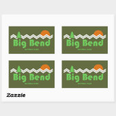 Big Bend National Park Retro Rechthoekige Sticker (Vel)