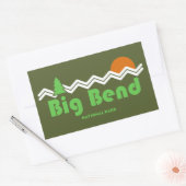 Big Bend National Park Retro Rechthoekige Sticker (Envelop)