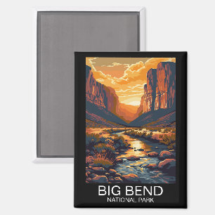  Big Bend National Park Retro Reizen Magneet