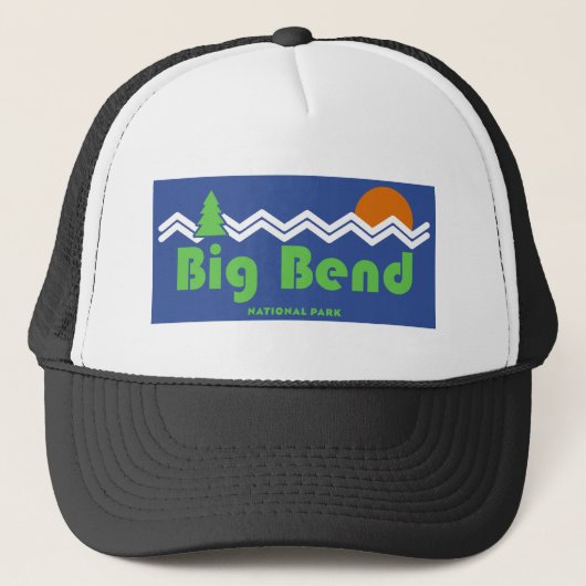 Big Bend National Park Retro Trucker Pet (Voorkant)