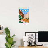 Big Bend National Park Rio Grande Vintage Poster (Thuiskantoor)