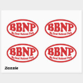 Big Bend National Park rode ovale sticker (Vel)