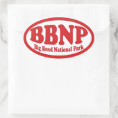 Big Bend National Park rode ovale sticker (Tas)