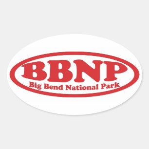 Big Bend National Park rode ovale sticker