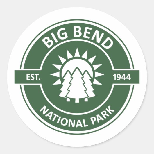 Big Bend National Park Ronde Sticker (Voorkant)