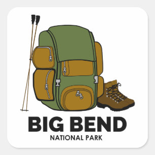 Big Bend National Park-rugzak Vierkante Sticker