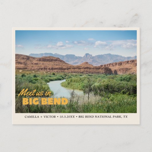 Big Bend National Park Save the Date Briefkaart (Voorkant)