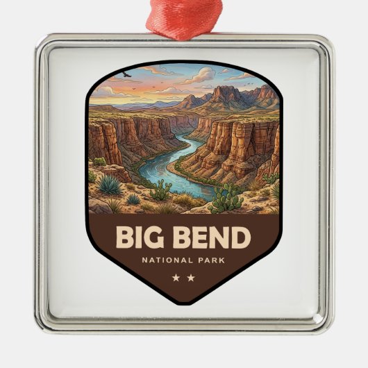 Big Bend National Park Schild Metalen Ornament (Voorkant)