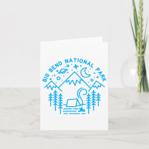 Big Bend National Park Shirt Camping Line Art Hiki Kaart