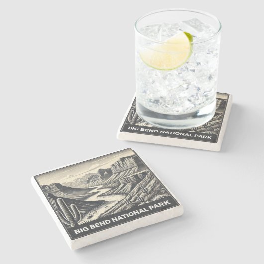 Big Bend National Park Stenen Onderzetter (Zijkant)