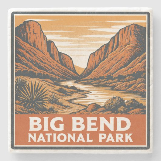 Big Bend National Park Stenen Onderzetter (Voorkant)