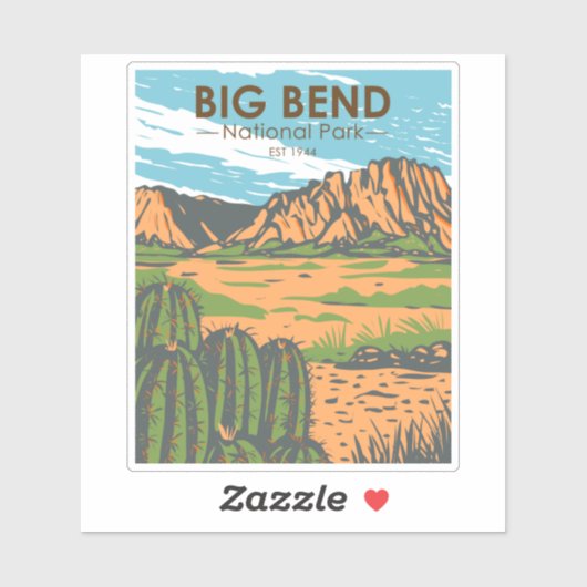 Big Bend National Park  Sticker (Vel)