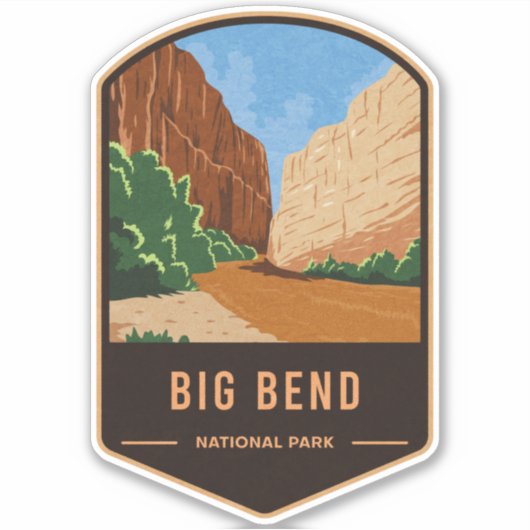 Big Bend National Park Sticker (Voorkant)