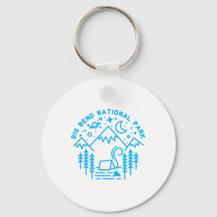 Big Bend National Park T-shirt Camping Lijn Kunst Sleutelhanger