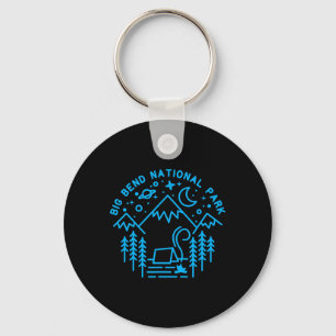 Big Bend National Park T-shirt Camping Lijn Kunst Sleutelhanger