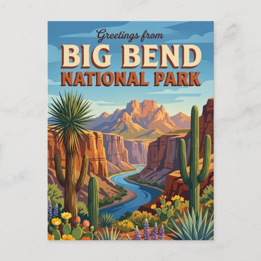 Big Bend National Park Texas Briefkaart (Voorkant)