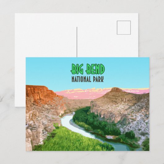 Big Bend National Park Texas Briefkaart (Voorkant / Achterkant)