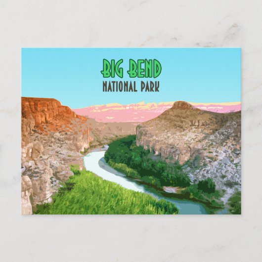 Big Bend National Park Texas Briefkaart (Voorkant)