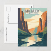 Big Bend National Park Texas Chihuahuan Briefkaart (Voorkant / Achterkant)