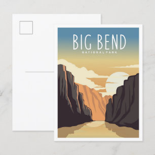 Big Bend National Park Texas Reisillustratie Briefkaart