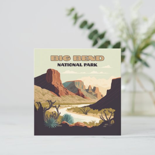 Big Bend National Park Texas Retro Travel (Staand voorkant)