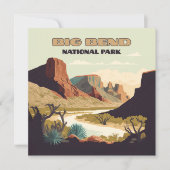 Big Bend National Park Texas Retro Travel (Voorkant)