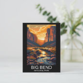 Big Bend National Park Texas Retro Travel Briefkaart (Staand voorkant)