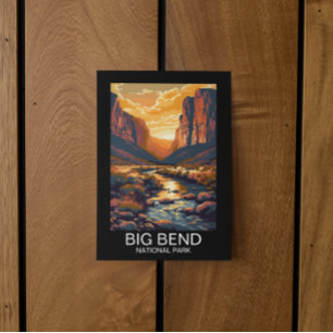 Big Bend National Park Texas Retro Travel Briefkaart