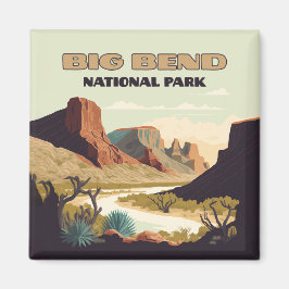 Big Bend National Park Texas Retro Travel Magneet