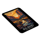 Big Bend National Park Texas Retro Travel Magneet (Rechterzijde)