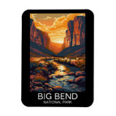 Big Bend National Park Texas Retro Travel Magneet (Verticaal)