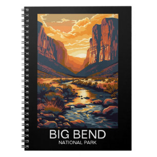 Big Bend National Park Texas Retro Travel Notitieboek