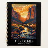 Big Bend National Park Texas Retro Travel Planner (Voorkant)