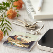 Big Bend National Park Texas Retro Travel Sleutelhanger (Voorkant Rechts)