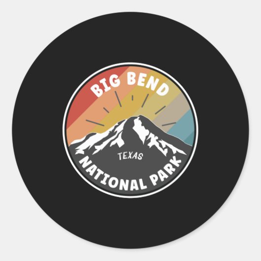 Big Bend National Park Texas Ronde Sticker (Voorkant)