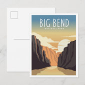 Big Bend National Park Texas Travel Illustration Briefkaart (Voorkant / Achterkant)