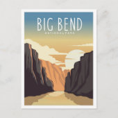 Big Bend National Park Texas Travel Illustration Briefkaart (Voorkant)