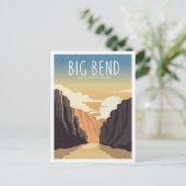 Big Bend National Park Texas Travel Illustration Briefkaart (Staand voorkant)