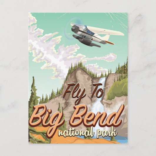 Big Bend National Park vintage reisposter Briefkaart (Voorkant)