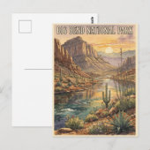 Big Bend National Park Vintage Woestijn Briefkaart (Voorkant / Achterkant)
