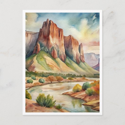 Big Bend National Park waterverf schilderij Briefkaart (Voorkant)
