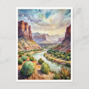Big Bend National Park Waterverf Schilderij Briefkaart