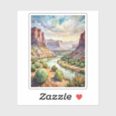 Big Bend National Park Waterverf Schilderij Sticker (Vel)